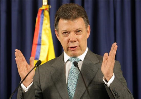 Tổng thống Colombia Juan Manuel Santos.